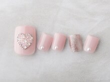 サンミーゴネイル 神戸店(Sunmego Nail)/シルバーハートネイル☆