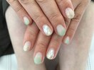 【ミントカラーネイル】