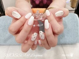 ストライプｘクリアホワイト