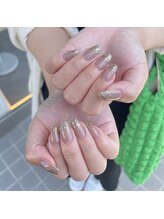 ミントリーフ バイ リート(Mint leaf by Reat)/シアーグレーラメグラデーション