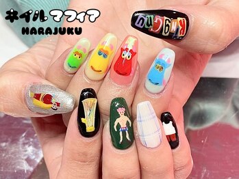 ネイルマフィア 原宿(NAIL MAFIA)/推し/痛ネイル/ロゴネイル