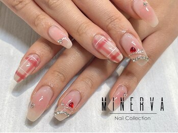 ミネルバネイル(MINERVA nail)/チーク×チェックネイル