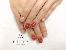 C-41 秋色シアーオレンジネイル