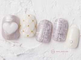 ツイードキルティング韓国¥12550