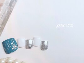 シルバーブルーネイル