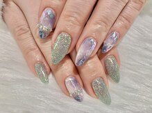 ネイルキュート アンド クールラッシュ 亀有店(nailcute & CoolLash)/天然石風ネイル♪