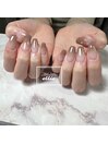 ブラウングラデーションネイル
