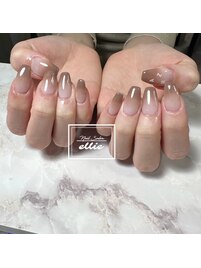 ブラウングラデーションネイル