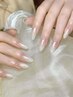 【ハンドorフット選べます♪】ミラーネイル×ストーン￥5500