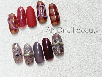 アンドネイル ビューティー(AND nail,beauty)/秋ネイル/チェックネイル/藤沢
