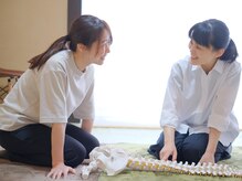 すぎのはら整体院の雰囲気（セルフケア等のアドバイスも行っています。）