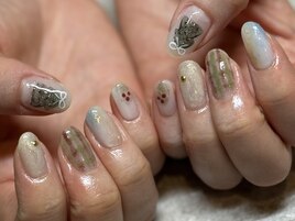 シンプルクリスマスネイル