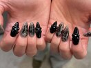 レースデザイン/黒ネイル