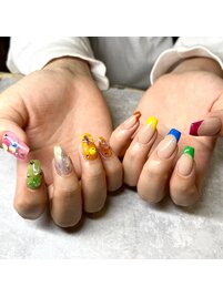 カラフルポップネイル