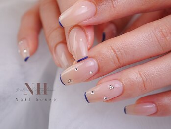 ネイルハウス(Nail house)/ブルー華奢ライン