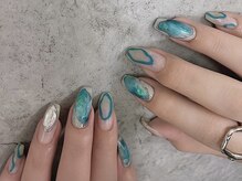 アンダースペル 桜木店(UNDER SPEL)/turquoise nuance nail