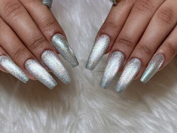 チップスカ+マグネットネイル