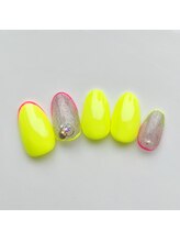 アルセア 上野御徒町店(Alcea)/ネオン　夏ネイル　細フレンチ