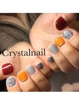 クリスタルネイル ボンベルタ橘店(CRYSTAL NAIL)/ツイードネイル