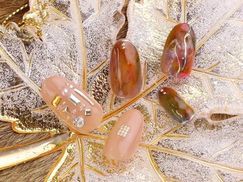 ソウ 難波店 nail salon Sou/ニュアンス×スタッズnail