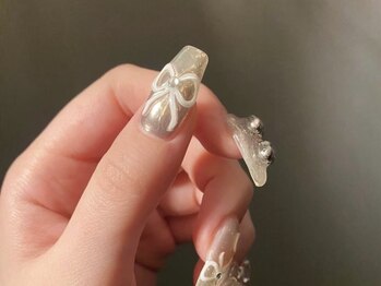アイ ネイルズ 天神店(I nails)/ぷっくりリボンネイル