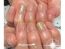 フロージュ ネイル(florjyu nail)/ヌーディーワンポイントnail