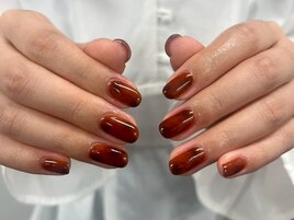 持ち込み/シンプルべっ甲ネイル