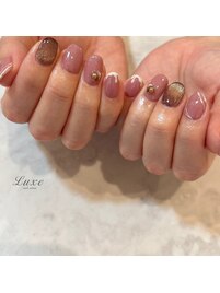 バレンタインネイル