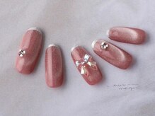 サンミーゴネイル 神戸店(Sunmego Nail)/リボンニュアンスネイル