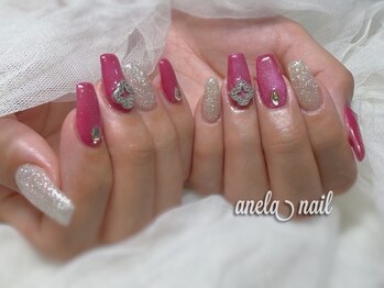 アネラネイル(anela nail)の写真/【長さ出しデザインフリー¥15,400】種類豊富なデザインからお客様に合った長さ出しのご提案！持ち込みOK