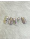 インクで作った紫陽花