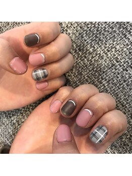ネイルアンドアイラッシュサロン エスポアール(nail&eyelash salon espoir)/チェックネイル 75分コース