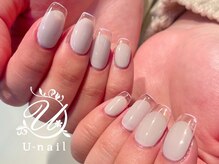 ユーネイル(U-nail)/囲みクリアフレンチネイル