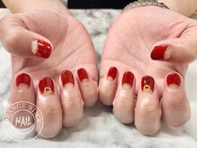 オレンジスティック/フレンチネイル　