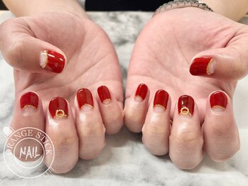 オレンジスティック/フレンチネイル