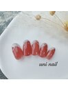 ピンクベースの変形フレンチ
