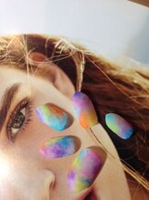 ネイルアンドアイラッシュサロン エスポアール(nail&eyelash salon espoir)/タイダイ柄ネイル　90分コース