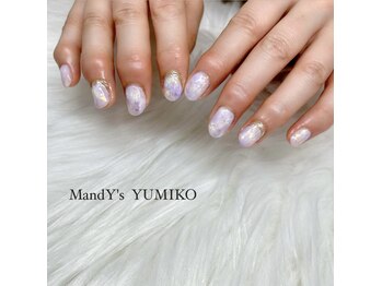 マンディーズ(MandY's)/大理石/パープル/ニュアンス