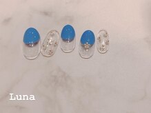 ネイルアンドまつ毛エクステ ルーナ イオン相模原店/定額8900　バルーンフレンチ