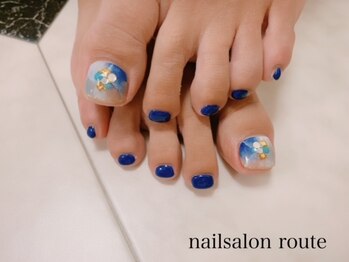 ネイルサロン ルート 二子玉川(nailsalon route)/アート込フットジェル初回¥6500