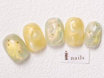 アイネイルズ 恵比寿店(I nails)/イエローミラーぷっくり10480円
