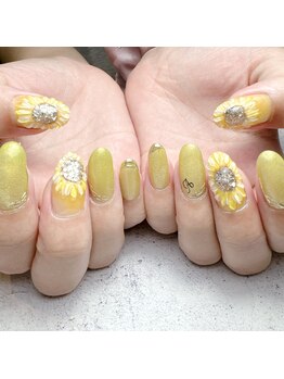 爪屋べっぴん堂/ひまわりネイル