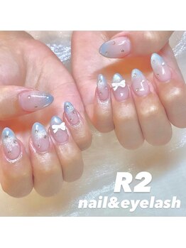 アイラッシュサロンアールツー(eyelash salon R2)/ワンホン　リボンネイル　韓国