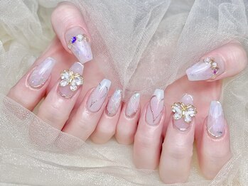 ナユキネイル 渋谷店(NA.YUKI NAIL)/長さだし持ち込みデザイン