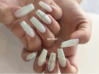 レオネイル 西阿知新田店(leo nail)の写真/【アートし放題90min★全員¥8800】丁寧なケアでとびきり美しい指先に!!パーツ&カラー300種類以上◎