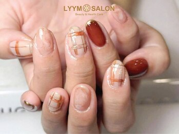 リームサロン 池袋店(LYYM SALON)/ 秋のおしゃれチェックネイル