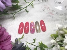 ネイルサロン&スクール ジーナ(GINA)/和装にも☆うる艶フラワーネイル