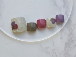 こっくり秋カラーアートフット