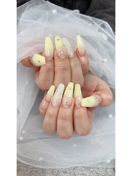 長さだしと春色グラデーション♪