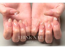 ティンクネイル 麻布十番店(THINK NAIL)/【麻布ネイル】大人パールネイル